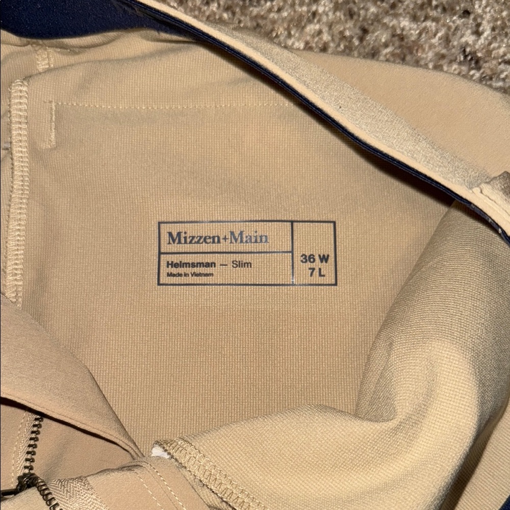 Mizzen+Main, NWOT, Men's Tan Helmsman Slim Shorts, 36 waist,  7 in inseam - Picture 4 of 7